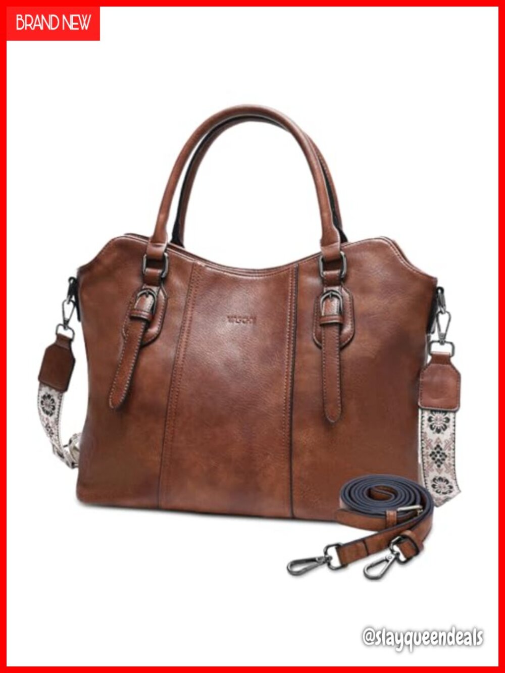 Vegan Leather Hobo Purse 4-in-1 Convertible Handbag Tote Shoulder Crossbody